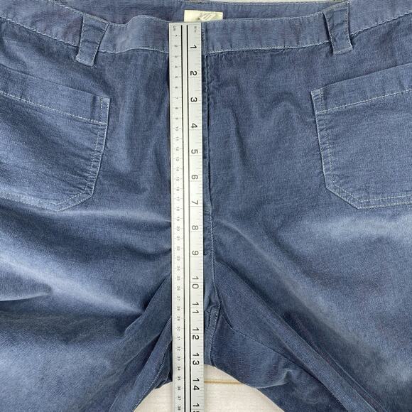 J Jill Pant Womens 16W Blue Fine Wale Corduroy Wide Leg Crop Minimalist NWT - Picture 3 of 11